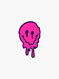 Pink Purple Drippy Smiley Face Sticker By Larakoelliker In 2021 Hippie Painting Face Stickers Preppy Wallpaper • entdecke einzigartige designs und motive von unabhaengigen kuenstlern. pink purple drippy smiley face sticker