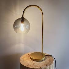 Shop with afterpay on eligible items. Brushed Gold Curved Table Lamp By Coultura Notonthehighstreet Com
