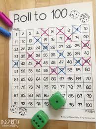 roll to 100 classroom elementary math kindergarten