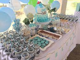 Baby Shower Candy Table Itsaboy Boy Babyshower Chevron Elephantthemedbabyshower Elephant Te Baby Shower Candy Table Baby Shower Candy Chevron Baby Shower Cake