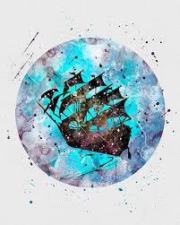 Peter Pan Ship Watercolor Art Print Watercolor Disney Peter Pan Disney Peter Pan