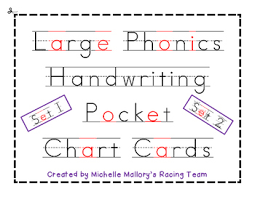 Large Phonics Handwriting Pocket Chart Cards