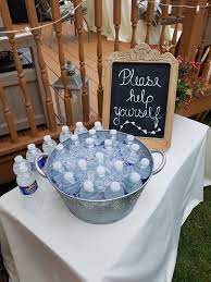 Water Bottle Display At An Event Baby Shower Water Bottles Wedding Water Bottles Wedding Bottles