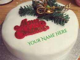 This christmas snow globe cake was made for a family dinner. Christmas Birthday Cake With Name Edit Christmas Wishes With Name