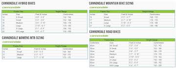 10 cannondale bikes size guide mountain bike frame size