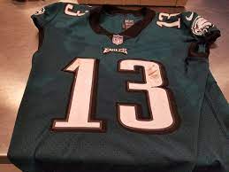 Calgary flames game worn jerseys are accompanied by a letter of authenticity (loa). Nfl Auction Crucial Catch Philadelphia Eagles Nelson Agholor Game Worn Jersey October 8 2017