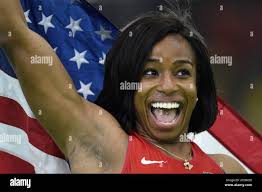 Barbara Pierre from Usa poses after her victory in the 60m final women  during the IAAF World Indoor Championships at Oregon Convention Center, in  Portland, USA,