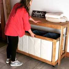I Sorta Love This Laundry Sorter Folding Table New Youtube Episode Just Out Episode Folding Laundr In 2020 Laundry Sorter Laundry Room Diy Laundry Folding Tables