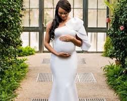 Pure White Maternity Gown For Photo Shoot Purple Long Sleeve Etsy White Maternity Gown Maternity Gowns White Maternity Dresses