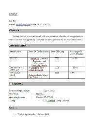 Resume Format For Me Cse Freshers 21 Fresher Resume Templates