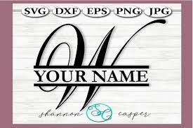 Download Split Monogram Swirl Letter W Graphic By Shannon Casper Creative Fabrica