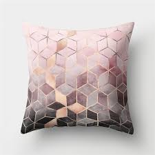 Blush Copper And Grey Cushion Geometric Cushions Geometric Pillow Decorative Pillow Cases