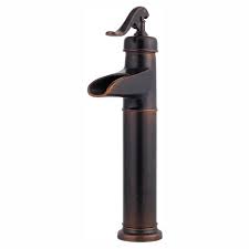 Lowest price in 30 days. Pfister Ashfield Single Hole Single Handle Vessel Bathroom Faucet In Rustic Bronze Lf 040 Yp0u The Home Depot