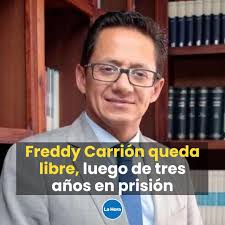 El exdefensor del Pueblo, Freddy Carrión, sale de la cárcel 4 en #Quito,  tras permanecer recluido tres años por un delito de abuso sexual.  Detalles👉🏻 bit.ly/4akONkL