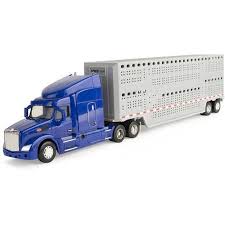 Ertl Big Farm 1 32 Peterbilt Model 579 Semi With Livestock Trailer Walmart Com Livestock Trailers Ertl Trucks