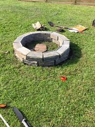 How to construct a firepit. Remodelaholic Diy Retaining Wall Block Fire Pit