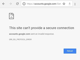 It is because your phone mine included does not support tls above 1.0 version. How To Fix Err Ssl Protocol Error For Google Chrome