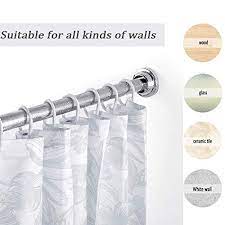 Don't forget to invest in curtain rod brackets to hold the rod up. Tension Shower Rods Jianxin 22 32 Inches Never Rust Non Fall Down 304 Stainless Steel Super Large Non Slip Plate Spring Shower Curtain Rods Use Bathroom Kitchen Home Never Collapse No Drill Amazon Sg Home