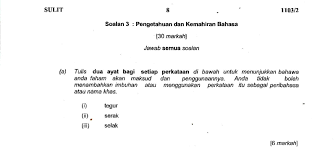 Laman Bahasa Melayu Spm Soalan Dan Cadangan Jawapan Soalan 3 A Membina Ayat Menggunakan Perkataan Diberi Peperiksaan Percubaan Negeri Pahang