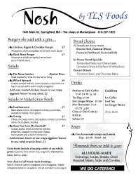 Nosh Cafe And Restaurant Menu In Springfield Massachusetts