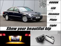 Mercedes plaque d'immatriculation boulons et vannes univesal noir avant et arrière gratuit gify. Lumiere Led De Plaque D Immatriculation De Voiture Lampe Pour Mercedes Benz Classe E Mb W211 Reglage De La Lumiere Haute Luminosite Changement Facile De La Temperature De Couleur Aliexpress