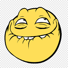 This is the emoji for you! Yellow Troll Meme Smiley Internet Meme Emoticon Conch Face Meme Png Pngegg