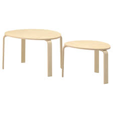 Ikea Svalsta Nesting Tables Set Of 2 Birch Veneer Nesting Tables Ikea Side Table L Shaped Coffee Table