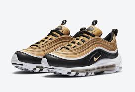 Some of the latest air maxes include the innovative vapormax, air max 270, air max 720 and air max 2090. Nike Air Max 97 Gs Gold Black White Cz9197 700 Release Date Sbd