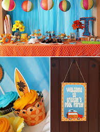 You'll need a movie that parents don't complain about… check out these 100 family movie ideas for movie night! Cheer S To Summer Surfer Style Kids Pool Party Ideas Hostess With The Mostess