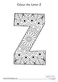Coloring the alphabet is a good way to introduce the youngest learners to letters of the alphabet through an activity they like. Illuminated Letter Z Colouring Page Mandala Coloring Page Mandala Coloring Lettering