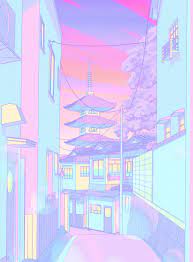 Elora Pautrat Neon Bubble City Prints Elorapautrat Com Cute Pastel Wallpaper Aesthetic Pastel Wallpaper Vaporwave Wallpaper