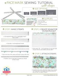 {1st june 2020 update:} we have added a windowed face mask pattern to the craft passion facemask list below. Face Mask With Straps Free Pdf Pattern Fat Quarter Shop