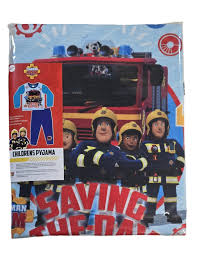 Fireman Sam Anime Pajama Set For Kids Long Sleeve