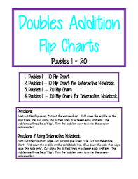 Addition Double Facts Flip Charts