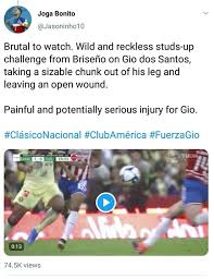 Former barcelona star giovani dos santos suffers gruesome injury from an awful high challenge giovani dos santos was badly injured in club america's win over guadalajara club america expect scans to show dos santos suffered a fractured knee former tottenham forward giovani dos santos suffered a gruesome injury on saturday during. Giovani Dos Santos Leg Torn Open In Horror Injury Photos Sports Nigeria