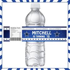 Dallas Cowboys Bottle Labels Sports Invites