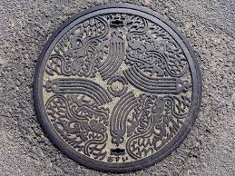 Nihama Ehime Manhole Cover 愛媛県新居浜市のマンホール 新居浜 愛媛 写真