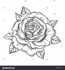 Nicht zu vergessen ist das . Blackwork Tattoo Flash Rose Flower Highly Stock Vector Royalty Free 484097476