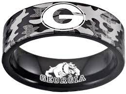 Georgia Bulldogs Logo Ring Georgia Bulldogs Uga Sec Football Ncaa Georgiabulldogs Ugabulldog Camo Rings Georgia Bulldogs 8mm Tungsten Ring