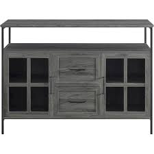 Black buffet sideboard storage cabinet server china curio display glass doors. Dining Room Buffets Best Buy