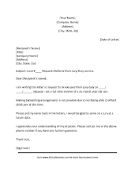 If you have been summonsed for jury duty, please report as directed. Jury Duty Excuses Child Care Letter Request Postponement Excuse From Jury Service