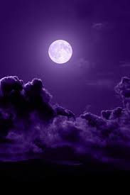 Livingpierside Purple Sky Beautiful Moon Purple Aesthetic
