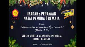 Perayaan natal remaja naposo bulung dan parguru malua hkbp ressort tanjung. Ibadah Perayaan Natal Pemuda Remaja 20 Des 2020 Mereka Akan Menamakan Nya Imanuel Mat 1 23 Youtube