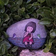 Minnak Kizimda Yabani Otlari Yolmak Icin Bahceye Indi Tasa Oturma Dedim Ama Dinletemedim Art Handmadde Handmade Stone Painting Instagram Posts Instagram