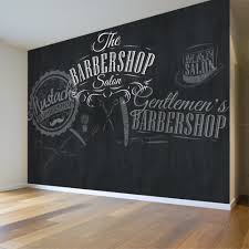 Maybe you would like to learn more about one of these? Barbershop Hairdresser Wallpaper Black Background Wall Mural In 2021 Barber Shop Barber Shop Decor Barber Shop Interior