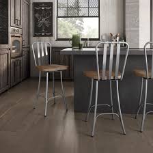 Completely suitable for your kitchen island, patio, bistro, bar, dorm room, or loft. Amisco Bond Swivel Counter Stool With Distressed Wood Seat