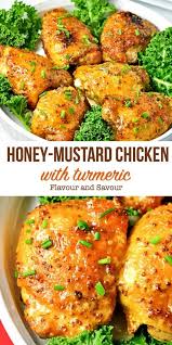 Honey Mustard Chicken With Turmeric Recipe Turmeric Recipes Mustard Chicken Chicken Recipes