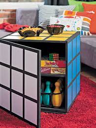 Nerd Diy How To Make A Rubik S Cube Coffee Table By Better Homes And Gardens 80s Forever Game Room Decor Cube Coffee Table Decor