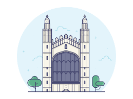 Cambridge Line Art Vector Simple Illustration Creative Art