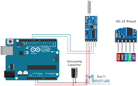 Arduino And Hc 12 Circuit Schematic Arduino Communication Arduino Board